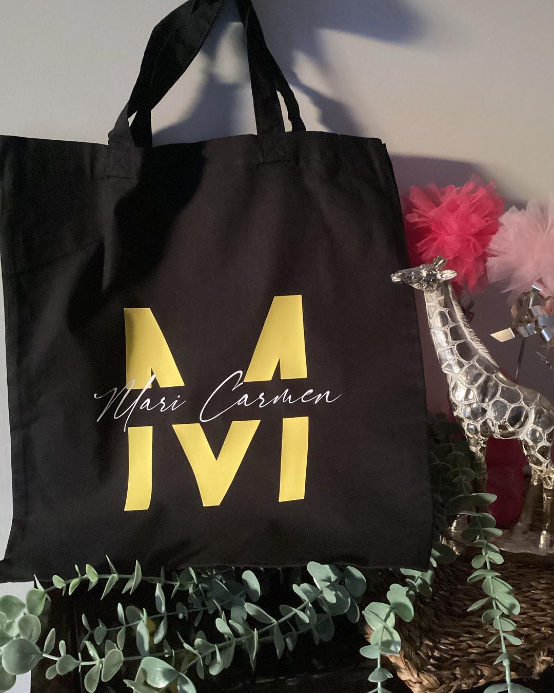 Totebag con inicial y nombre