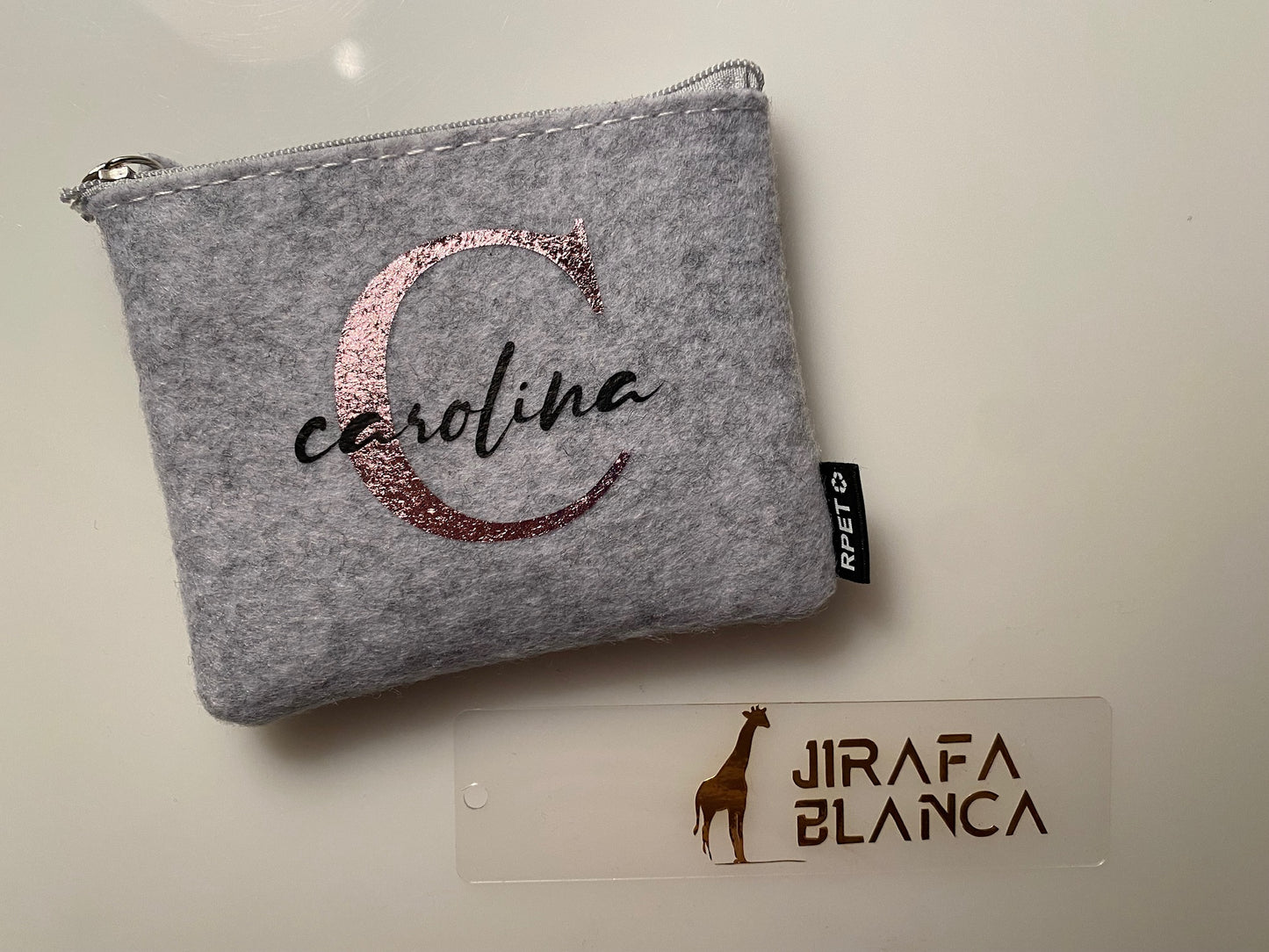 Monedero de fieltro personalizable