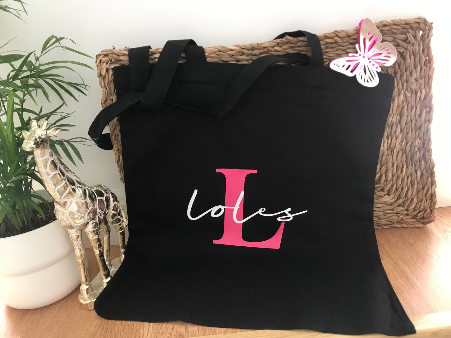 Totebag con inicial y nombre